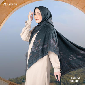 Tazbiya Scarf - Aseefa Series I Tazbiya Hijab Voal Motif Jahit Tepi I Jilbab Motif Voal