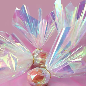 58cm*914cm Rainbow cellophane packaging Colorful gift wrap baskets snacks /DIY crafts/gift wrapping paperv