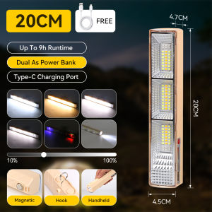 CHENBEN Rechargeable Emergency Light Waterproof Portable Camping Lamp 4 Colors LED Flashlight for Night Market Outdoor Lighting Fixtures