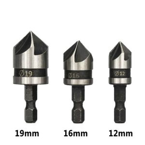 DORADO Chuôi lục giác Mũi khoan vát mép 90 độ Dụng cụ vát cạnh Dụng cụ mở lỗ gia công gỗ Di động Bền Mũi khoan mài vát cạnh
