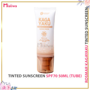 Rosmar Kagayaku Premium Tinted Sunscreen SPF70 Make Up Primer Sun Protection Whitening Exfoliating Moisturizing Sunshield Sunblock Face Body Moisturizer Beauty Skin Care Glycerin Pekas Melasma Blemishes Wrinkles Dark Spots Facial Cream For Men & Women