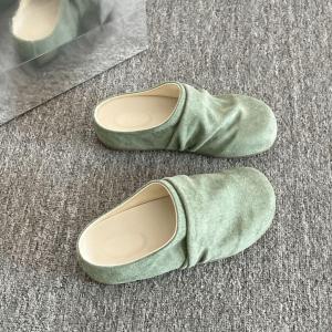 [Free Shipping] Thick-Soled Height-Increasing Slip-On Pleated Closed-Toe Mules For Women 2026 New Spring-Summer Sandals