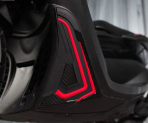 Yamaha New NMAX 2020-2024 Lower Front Sepasang Kanan+Kiri Aksesoris Variasi Decal Modifikasi Stiker 3D Motor Bahan Karet Lebih Tebal Lentur Presisi sesuai  lekukan body motor. Design trendy Model Kekinian Tidak Luntur Sesuai Foto 100% Original