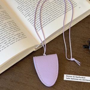 GENENIC Anti-lost Pu Leather ic Glasses Clip Pendant Leopard Print Long Necklace Multi-purpose Neck Hanging Eyeglasses Storage Bag Girl