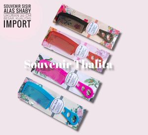Souvenir Sisir LOVE Kemasan ALAS SHABY - 100 Pcs Souvenir Hadiah Pernikahan Murah (COD) - Plastik Campur Warna Motif Cantik - Bonus Terima Kasih 100 Lembar