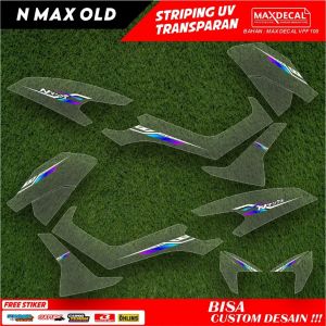 Striping Transparan NMAX 155 Old Lis Desain Simple Racing Elegan Varian Warna Keren - SNX-UV - GSI