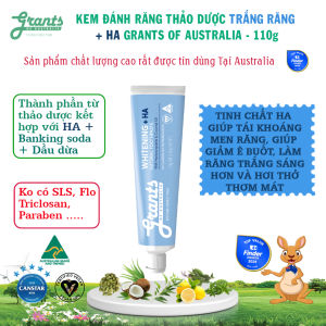 Kem đánh răng trắng răng HA Grants 110g Trắng răng vượt trội giảm ê buốt tái khoáng men răng