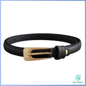 Yolanda【มีสินค้าในสต๊อก】 เข็มขัด​ผู้หญิง เข็มขัดแฟชั่น หนัง PU สำหรับผู้หญิง แนววินเทจ เข็มขัด Belt