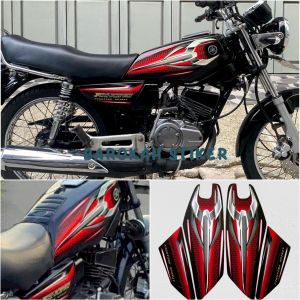 Striping Stiker Polet motor stiker yamaha RX KING 2007 merah LIST BODY RX KING KUALITAS TER BAIK Barokah Sticker