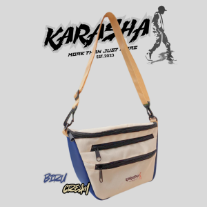 tas selempang sling bag kecil pria wanita tas selepang keren Karasha K039 CR Warna Cream