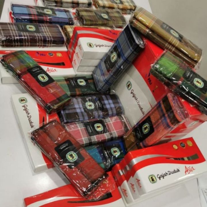 SARUNG KAIN PELIKAT GAJAH DUDUK ASIA PEMBORONG & PERUNCIT