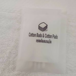 [10set]คัตเติ้ลบัดสำลีvanity kitแผ่นผ้าฝ้าย สำลี โรงแรมคลีนิกเสริมความงาม รีสอร์ท บ้านพัก บ้านพักตากอากาศ สามารถสั่งทำโลโก้ได้ ขายส่งโรงแรม