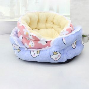 QEFEE Warm Heighten Pet Nest Comfortable Soft Dog Cat Universal Beds Puppy Mat Pad Fleece Dog Bed House Winter
