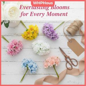 WHPHous Silk Carnation Hydrangea Bouquet 6 Heads Handmade Artificial Flowers for Table Vase Living Room Wedding Event Decor