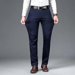 Elastic Casual Business Casual Pants Men Slim Fit Comfortable Straight-Leg Dress Pants Men Quality Soft Breathable Loose Men Pants