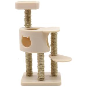 Realistic Cats Scratching Post Realistic Pretend Play for Kids Cats Climbing Toy Model Toy Scratching Post 1:12