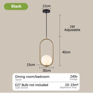 Lampu Gantung Ruang Makan Modern Minimalis Lampu Gantung Kecil di Samping Tempat Tidur Kamar Tidur Nordic Lampu Gantung Bola Kaca Kreatif Semua Tembaga Lampu Gantung Kecil