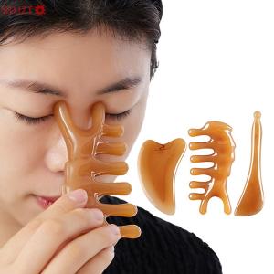 🚚【Local Express Delivery】🚚 Face Lifting Guasha Resin Scraping Massage Facial Scraper Tool Eye SPA Massage Plate Reduce Puffiness Nose Lifting Nose Massager