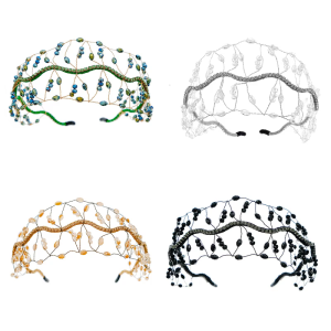 Elegant Beaded Hair Net Rhinestones Women Party Beautiful Headpiece for Weddings and Parties