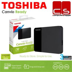 Toshiba Canvio Ready Portable External Hard Drive - Black (1TB/2TB/4TB)