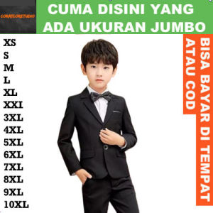 1 2 3 4 5 6 7 8 9 10 11 12 13 14 15 16 17 18 tahun Blazer Pria Jas Cowok Anak HITAM BLACK LIS PUTIH Katun Drill Size Anak-Anak Slimfit Model Kekinian Usia Umur Bayi Batita Balita Remaja TK SD SMP SMA Kuliah Celana Kemeja Tuxedo Suit Formal Casual Reguler