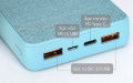 Pin sạc dự phòng Polymer 15.000mAh Type C PD QC3.0 Xmobile PowerBox P72D Xanh ( Likenew ). 