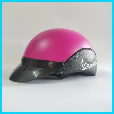 Half-Head Helmet (Men and Women) - Quality Half-Head Helmet with Fashionable Leather Trim