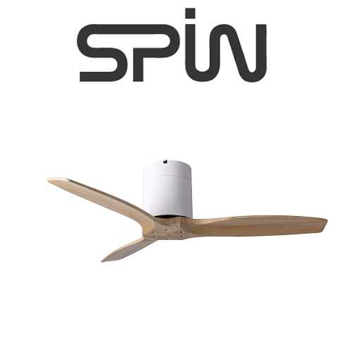 SPIN TIMBER 3 BLADE 60 INCH WHITE CEILING FAN WITH REMOTE CONTROL ...