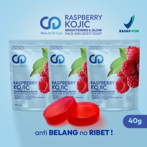 Raspberry Kojic Brightening whitening booster face n body soap isi 3pcs