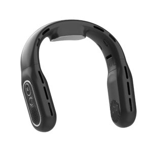 Neck Fan Portable Hands Free Bladeless Foldable Fan with Digital Display Quiet Cooling Fan Long Lasting Battery Outdoor Walking Neckband Fan