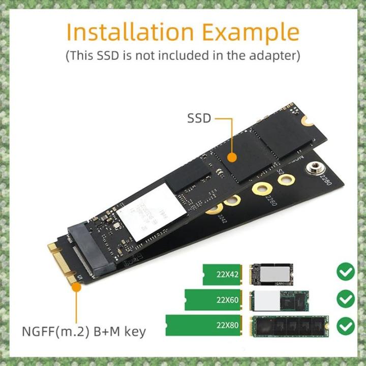 Ngff B Key (HPKF) M.2 (NGFF) Key B+M to Key M Adapter .2 NGFF SSD Adapter for PCI ...