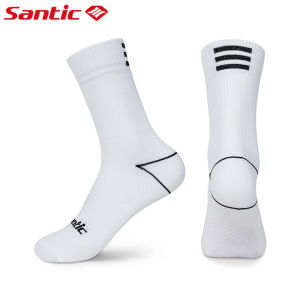Santic Cycling Socks Men Women Breathable Anti-sweat Reflective Running Basketball Sports Bike Bicycle Socks