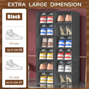 Shoe Organizer Box Hard-shell plastic Candy Color Foldable Drawer Basketball shoes Storage rack