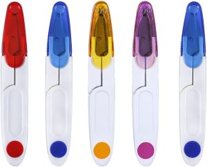 Sewing Scissors Clippers with Protective Plastic Cross Stitch Scissors Yarn Scissors Cutter for DIY Handmade