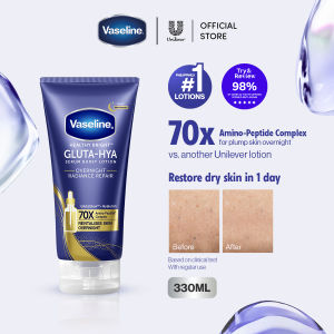 Vaseline Gluta‑Hya Overnight Radiance Serum Burst Lotion 330ml - For Dull & Uneven Skin