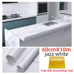 60cm x10m Marble Contact Paper Peel and Stick Countertops Waterproof Oil-Proof Self Adhesive Marble Wallpaper Marble Self-adhesive Waterproof Wallpaper Kitchen High Temperature Resistance Oil Proof Cabinet Refurbished Countertop Sticker