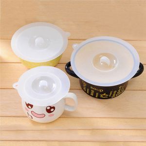 SDFBN White Silicone Anti Dust for Glass Mugs Prevent Flies Seal Lid Fresh Keeping Lids Kitchen Gadgets Cup Lids Cup Seals Cup Cover Bowl Cover