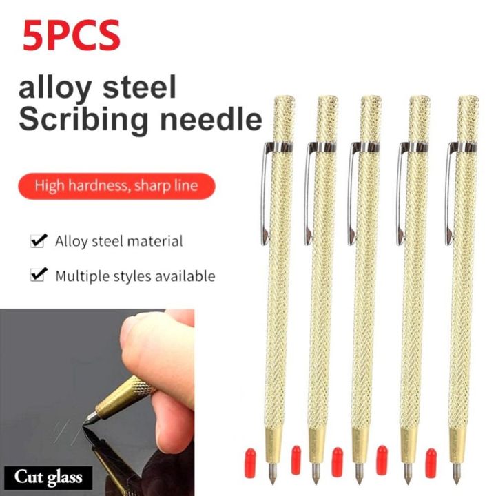 HUANG 3/5Pcs Thiết kế công thái học Bút cắt gạch kim loại Chống trượt ...