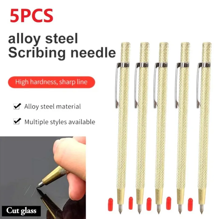 LITUILI 3/5Pcs Đánh dấu chính xác Bút cắt gạch kim loại Thiết kế công ...