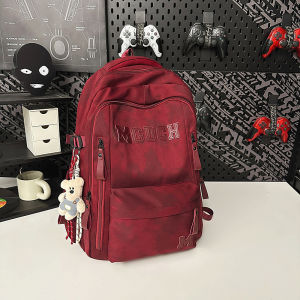 New Korean-style school bag ins Workwear-style trendy couples backpack large-capacity air-cushioned backpack for middle and high school students