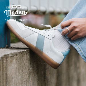 MADEN brand men and girls 2024 autumn new fashion glacier blue training shoes mens autumn retro board shoes sports shoes casual white shoes couples Forrest Gump shoes