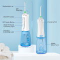 H2ofloss Water Flosser for Teeth Cordless, IPX7 Waterproof Oral Irrigator Dental with 5 Modes  6 Jets , USB Recharged and 300ML Water Dental Flosser for 30 Days Use at Home/ Travel. 