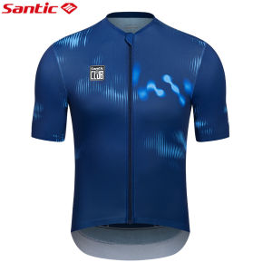 Santic Men Cycling Jerseys UV Protection UPF50+ Breathable Sports Bicycle Bike Short Sleeve Shirt