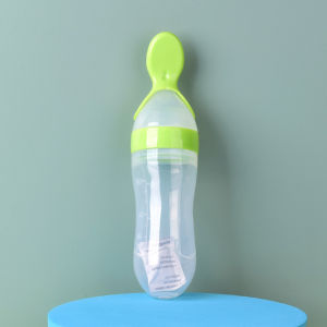 ขวดนมบีบชิลิ โคน ช้อนข้าวฝึกทารกุแรกเกิด อาหารเสริมุ ธัญพืชสำหรับทารก เครืองป้อน เครื่องมือบน โต๊ะอาหารทีปลอดภัย