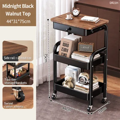 Trolley Bedside Table With Wheels Coffee Table Sofe Side Table Living Room Nordic Meja Kopi Trolley Rack Trolley Shelves