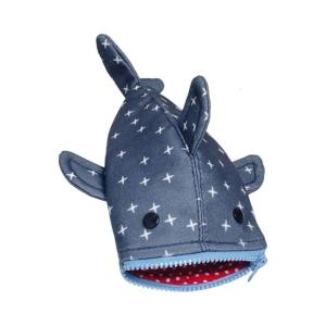 Shark Shaped Pencil Bag Canvas Pencil Case Zippered Pencil Pouches Pen Organiser For Kids Adults Home Office Travel