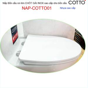 [HCM]Nắp đậy cho bồn cầu 1 khối Cotto Thailand  nắp bồn cầu khối NAP-COTTO01 nhựa dày siêu bóng