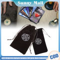Pouch Tarot - Kantong Kartu Tarot Hitam Logo Magic Circle / Pouch Kartu Tarot Beludru Motif. 