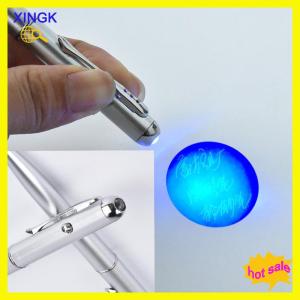 XINGK ปากกาลูกลื่นไฟยูวีแอลอีดีสุดสร้างสรรค์ปากกาหมึกที่มองไม่เห็นปากกาเขียนข้อความลับปากกาลูกลื่นปากกาสำหรับเด็กของเล่นอุปกรณ์สำนักงานโรงเรียน