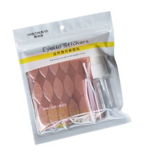 PTK52 Trong suốt Hình ô liu Thoáng khí Dán ren Với công cụ phụ trợ Miếng dán nâng mắt Dụng cụ trang điểm Loại lưới Sợi tự dính Miếng dán mắt vô hình Miếng dán mí mắt lưới ren Băng keo hai mí